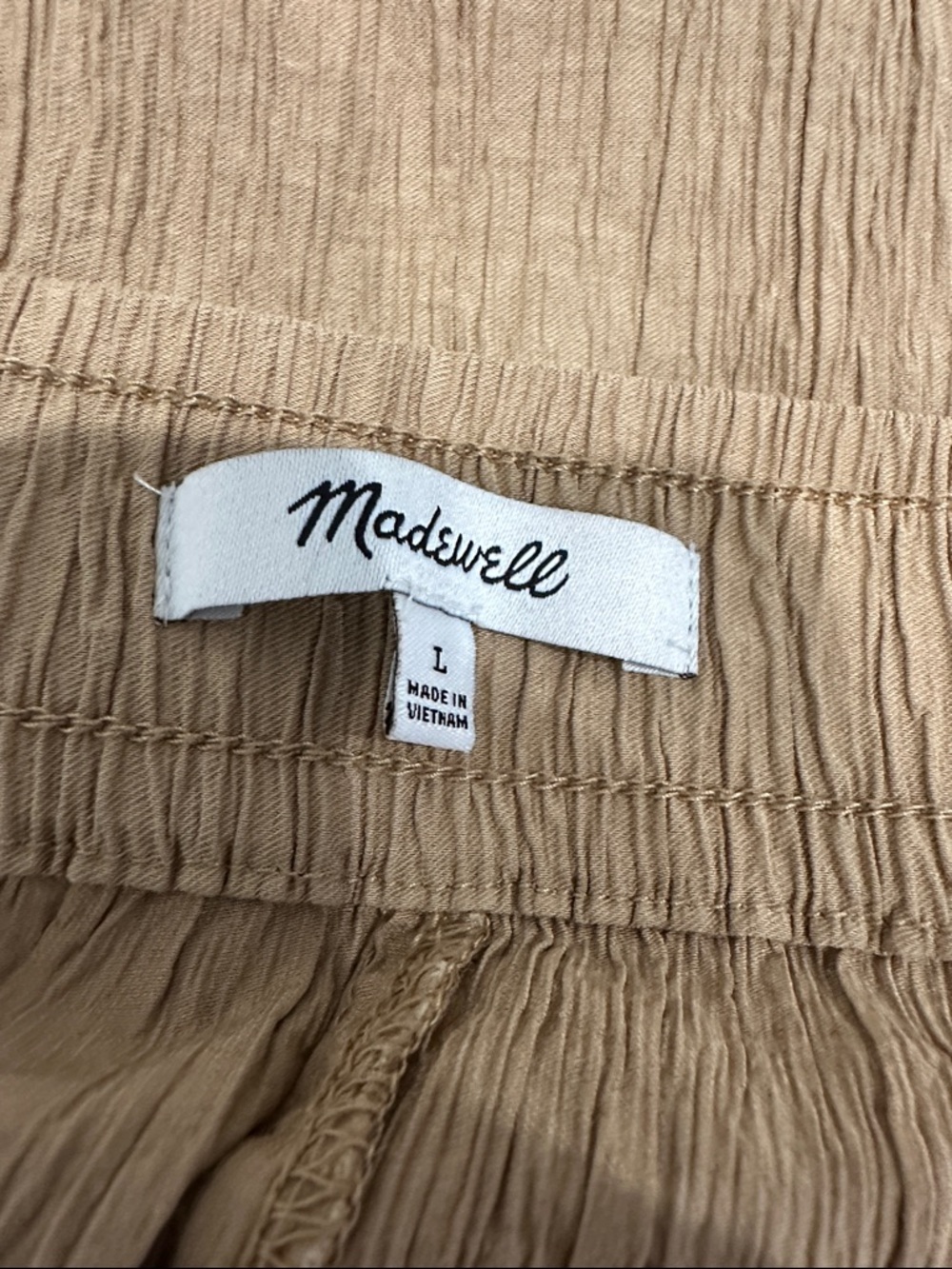 Madewell Crinkle Crepe Straight Peg Crop Pant large pockets cottage core coast - Picture 7 of 8